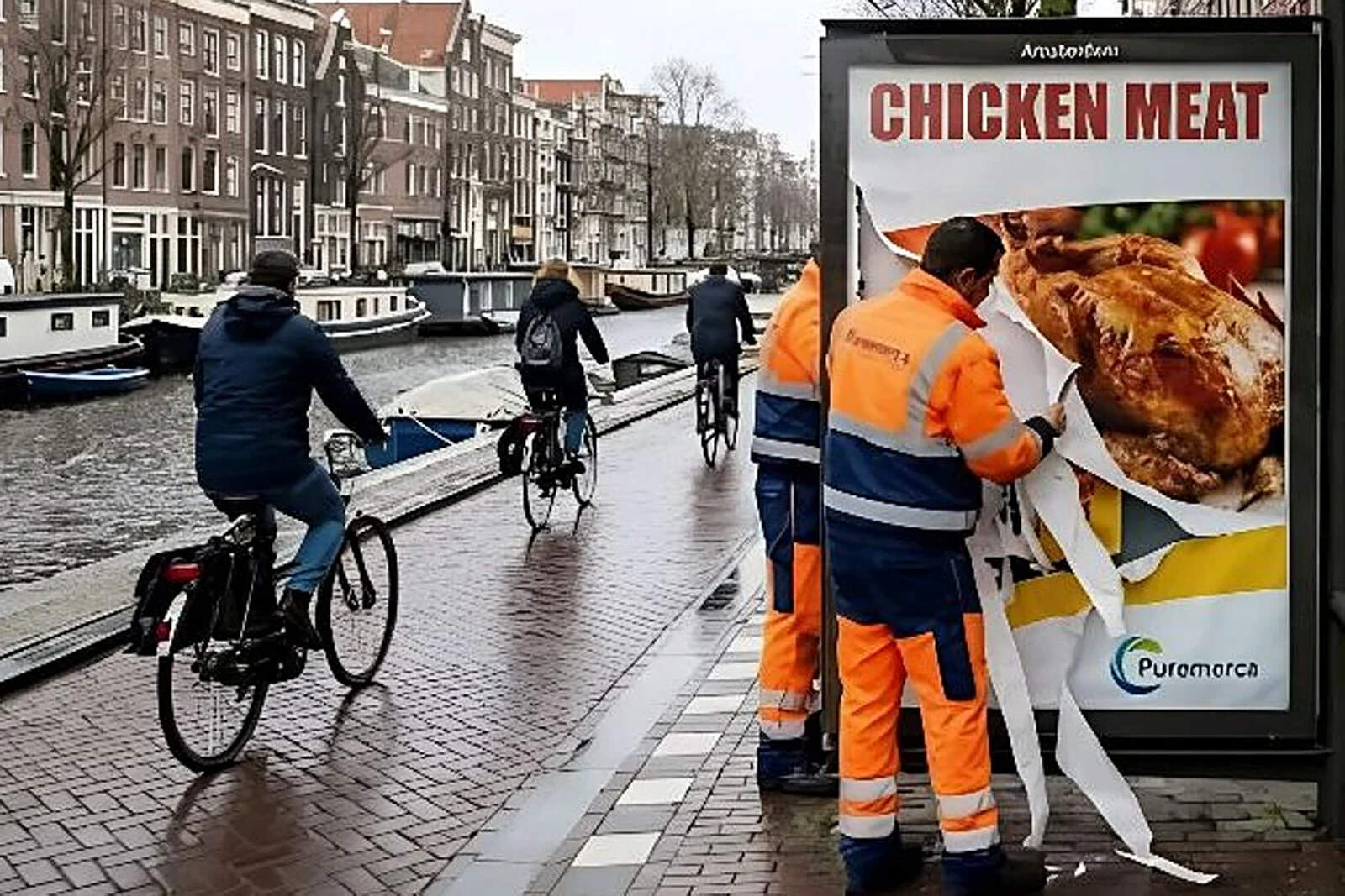 Ámsterdam prohibió la publicidad de carne y combustibles fósiles en la vía pública