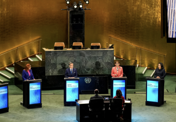 Los candidatos a liderar la ONU expusieron sus propuestas en un debate público